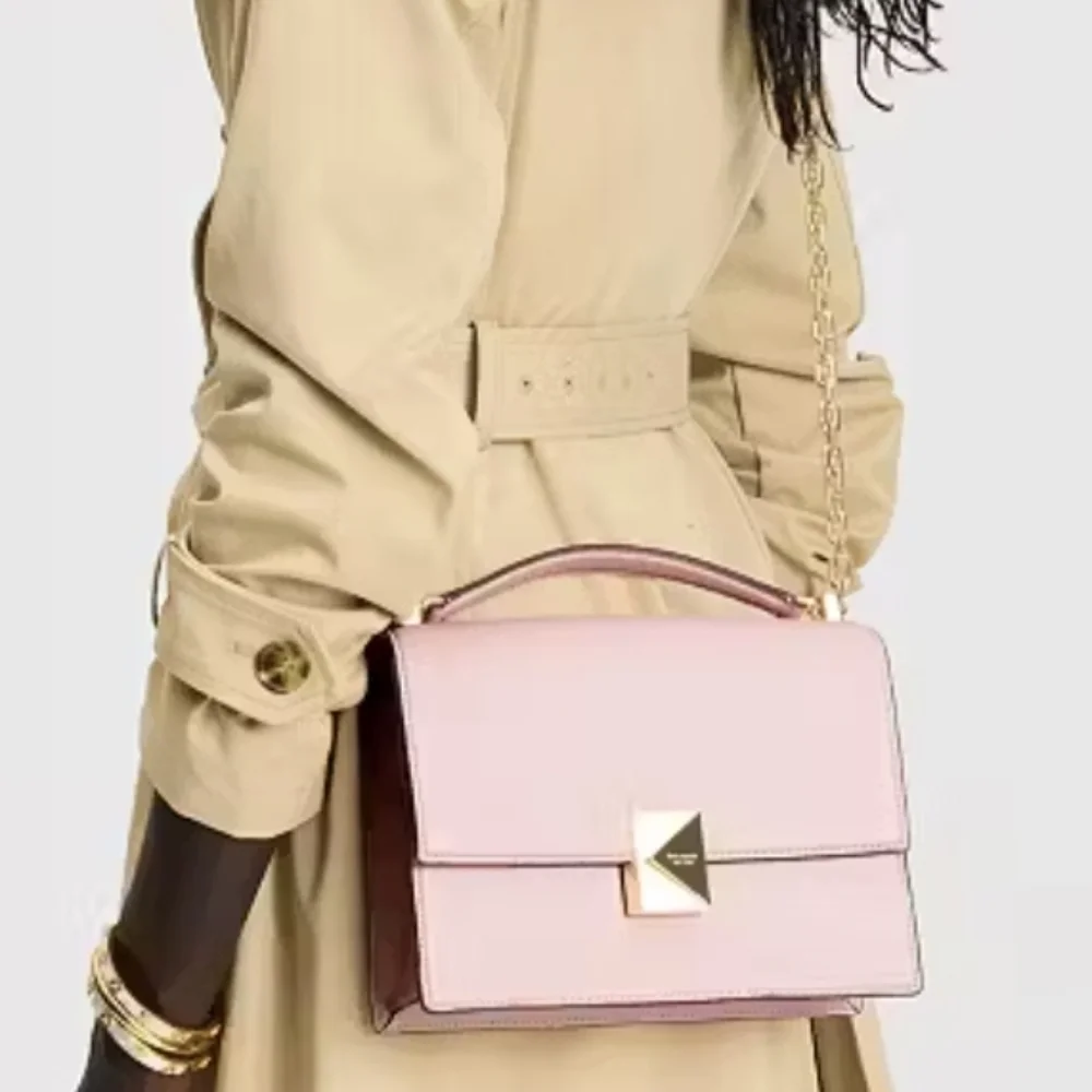 Kate Spade ♠️ NY Deco Chain Shoulder Bag In Pastry Pink NWT